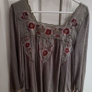 Free People khaki Green Top Small